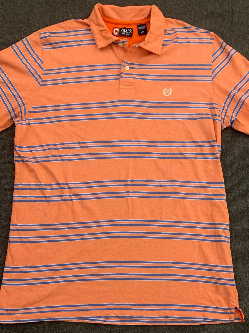 CHAPS SS All Cotton Striped Polo